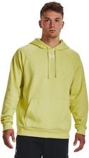 NWT - Under Armour Men  s Lime Yellow Rival Fleece Hoodie   Size XXLT 1379757