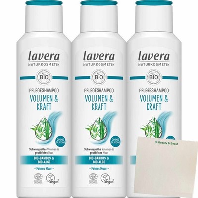 Lavera Pflegeshampoo Volumen Kraft Bio Bambus Bio Alge 3x250ml Flasche