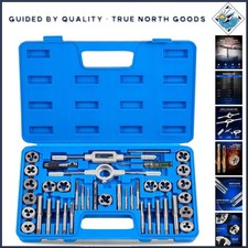 Professional-Grade 40pc Metric Tap  Die Set for Internal and External Threading