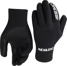 Resilient Gloves - Guanti Ultra Grip Unisex in Morbido Neoprene Nero, Immersioni