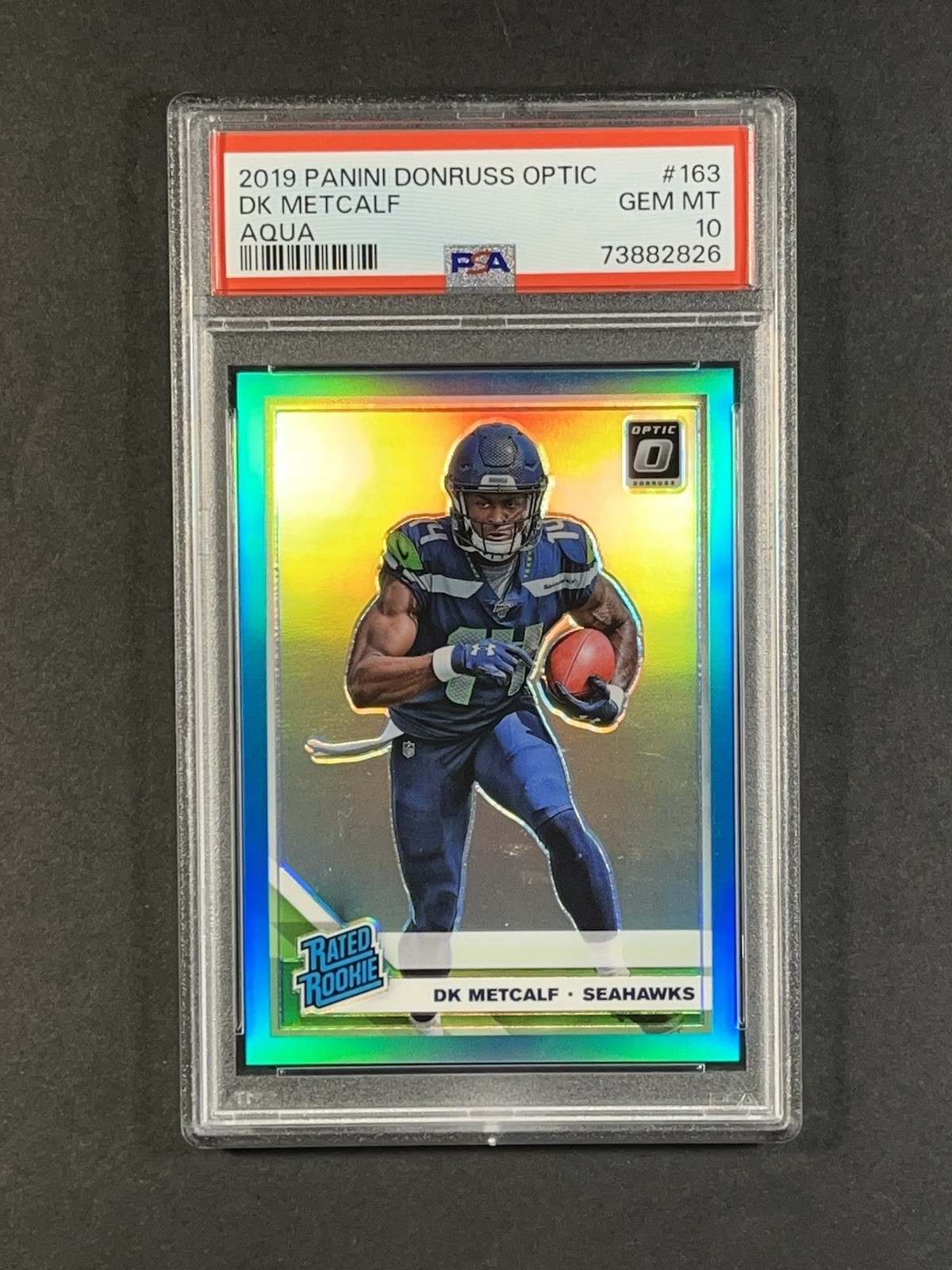 2019 Optic DK Metcalf Rated Rookie Aqua /299 PSA 10 GEM MT RC Seahawks Steelers