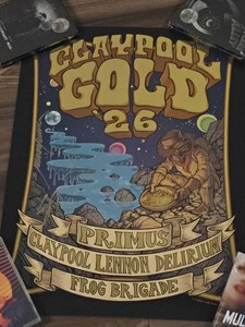 Claypool Gold 2026 Autographed Concert Poster Signed by Les PRIMUS & Sean Lennon
