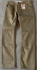 NWT LEVI S 511 Slim Fit Khaki Olive Green Jeans Boys Size 12 Regular 26x26