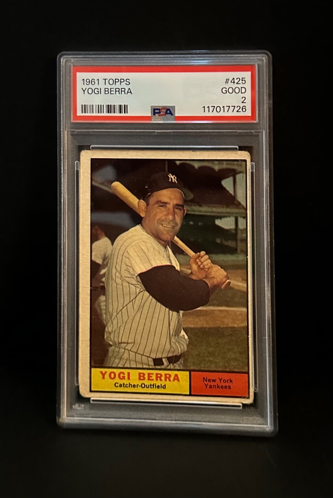 1961 Yogi Berra TOPPS #425 PSA 2