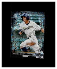 2017 Bowman Chrome Mini Prospects Black Shimmer Refractor Mauricio Dubon /100