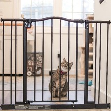 North States MyPet Wide Windsor Arch Pressure Mount Dog Gate, 28.25"-38.25" Wide