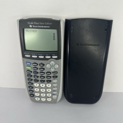 Texas Instruments TI-84 Plus Silver Edition Graphing Calculator w/ Cover Tested