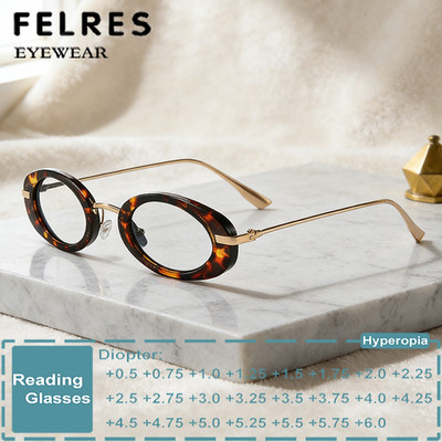 Round Anti Blue Light Reading Glasses Women Fashion Full Frame Glasses Frame