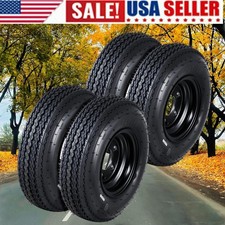 4pcs 4.80-8 480-8 4.80x8 Trailer Tires With 8 Rims 4 Lug On 4 Load Range C