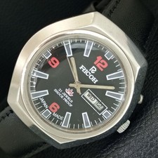 AUTOMATIC VINTAGE RICOH R31 JAPAN MENS BLACK COLOR DIAL WATCH a707651-1