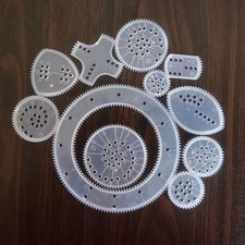 Spirograph Zeichenspielzeug, Aufbewahrungsset, Ineinandergreifende Zahnräder, Rä