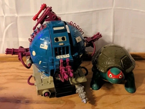 Lot TMNT Technodrome Scout Vehicle Vintage Raphael's Micro Rooftop Incomplete