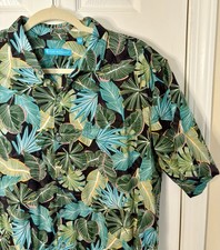 Mens Tori Richard Cotton Lawn S/S Button Down Floral Hawaiian Shirt - Large