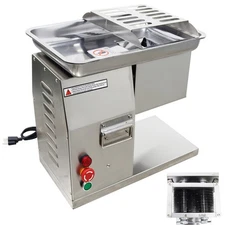 4mm 250KG/H Electric Meat Slicer Commercial Stainless Meat Cutting Machine 110V