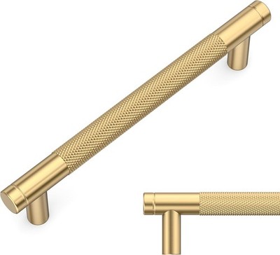 Amerdeco 10er-Pack Champagner Bronze Schrankgriffe 5 Zoll (128 mm) Loch Mitte Schublade