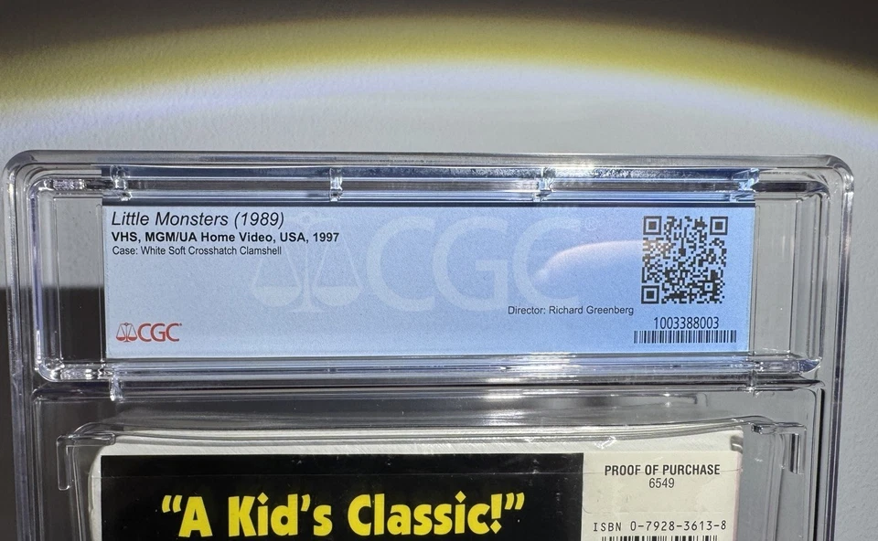 CGC 9.2 A+ Little Monsters VHS Movie Clam Shell Case Sealed Graded Howie Mandel - Image 4 of 4