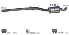 Mittelschalldämpfer ERNST 642071 für SEAT LEON 1P1 ALTEA 5P1 3 5P2 XL 5P5 5P8