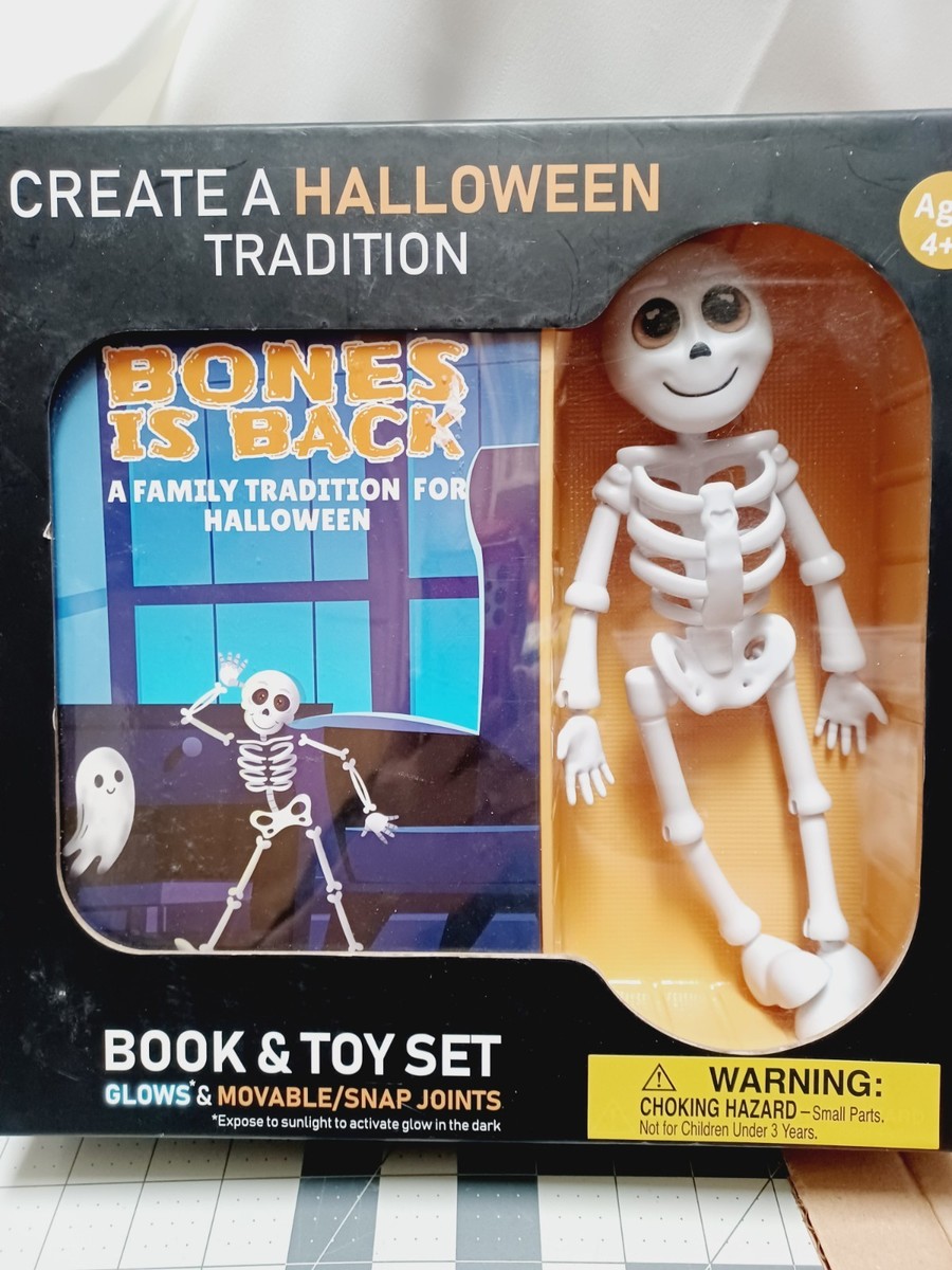 Bones is Back Family Tradition for Halloween Book Toy Set Kids