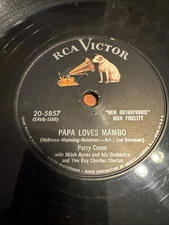 RCA Victor 78 RPM Perry Como - Papa Loves Mambo 20-5857 V+