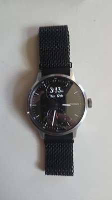 Withings ScanWatch 42mm Silver Case Black metal Band Fitness Tracker