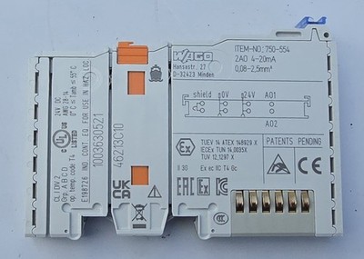 WAGO 750-554 2-Channel Analog Output Module 4-20mA