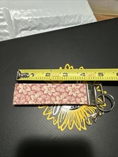 Wristlet Key Fob - Mauve Pink Flower