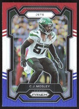 6188K 2023 Panini Prizm #230 C.J. Mosley Red White and Blue