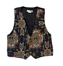 Vintage Blossom Rosen Dividends Tapestry Vest Small Southwestern Aztec USA MADE