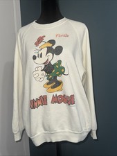 Vintage 1980  s Disney Minnie Mouse Florida Sweatshirt Double Sided XL