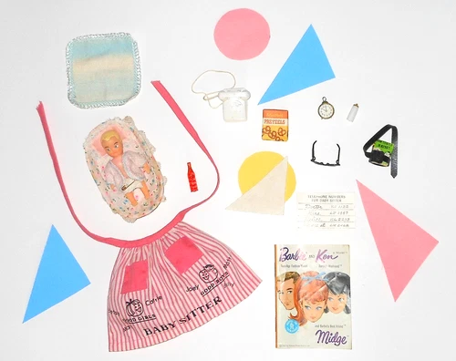 Vintage Barbie 1963/64 BARBIE BABY-SITS #953 100% COMPLETE ALL VINTAGE 21 ITEMS