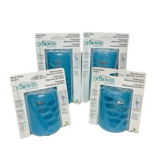 Dr. Brown's Blue Silicone Glass Bottle Sleeves Sleeve 8oz  4oz NEW - Lot of 4