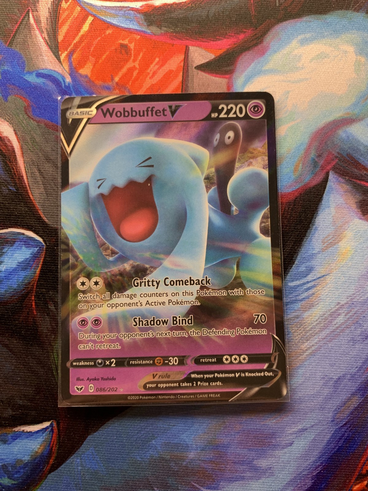 Wobbuffet V - 086/202 - Pokemon Sword & Shield Base Set Ultra Rare Card NM