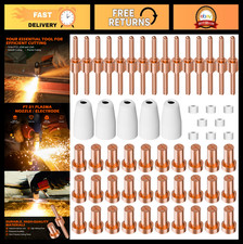 60PCS Plasma Cutter Consumables Set - Nozzles, Electrodes Tips for CUT-40/50,