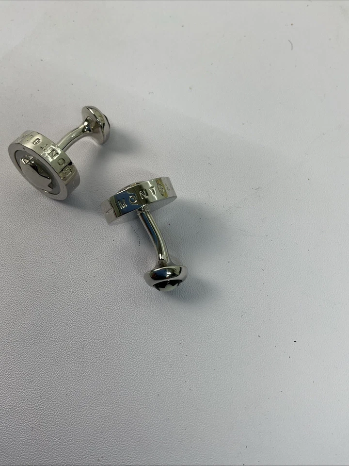 Montblanc Gemelos Redondos Acero Inoxidable Blanco Estrella MBL31853 Foto 4 de 4