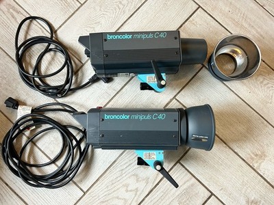2 Broncolor Minipuls C40 Compact  Professional Studio Flash Unit  TESTED