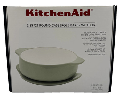 KitchenAid Stoneware Casserole Dish 2.25 Quart With The Lid - Pistachio
