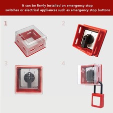 Push Button Switch Protector Waterproof Transparent Emergency Stop Button Switch