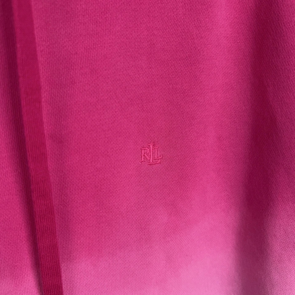 Pulôver Lauren Ralph Lauren com capuz feminino 2X rosa roxo ombre LRL etiqueta preta - Imagem 4 de 4