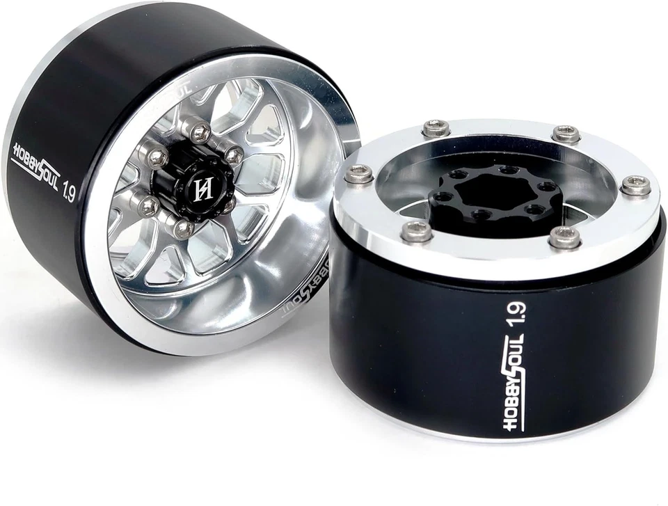 Ruedas Beadlock 4 piezas 1,9 - llantas de desplazamiento negativo de 10,5 mm de ancho 33 mm para TRX4 SCX10 Foto 4 de 4