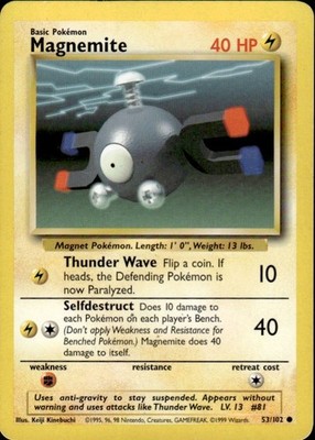 MAGNEMITE - 53/102 - Base - Pokemon Card -