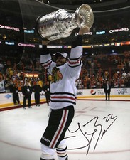 TROY BROUWER CHICAGO BLACKHAWKS SIGNED CUP 8x10 PHOTO 1