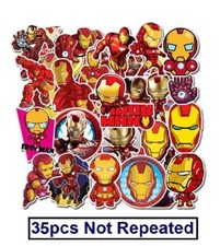 Ironman Stickers Skateboard Vinyl Laptop Luggage Decal Sticker Hydro Flask 35pc