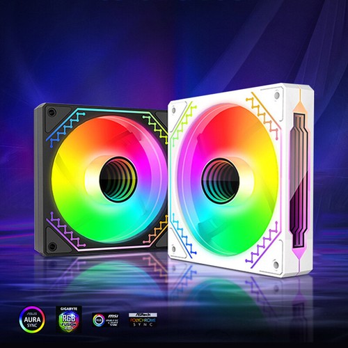 12cm ARGB Computer Case Mute Fans PC Tower Silent Air Cooler PWM 4Pin High Speed - Afbeelding 9 van 16
