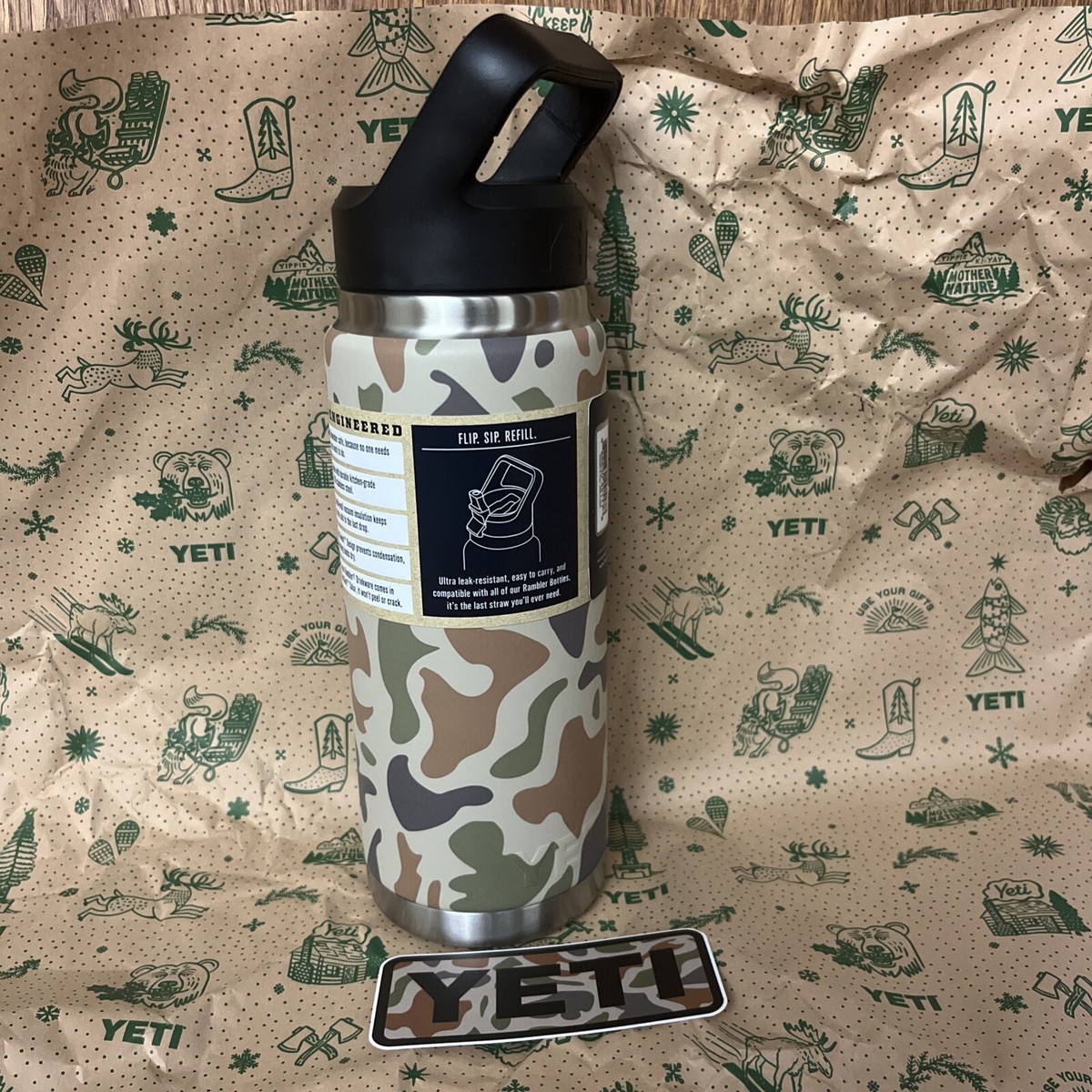 正規新品YETI Rambler 26oz Bottle 迷彩柄 Yeti Rambler 26 oz. Water Bottle with Chug Cap | Rogers