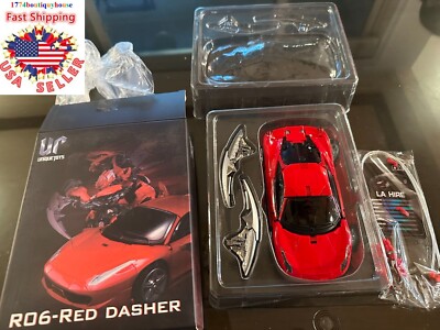 New BOX MOVIE AUTOBOT TRANSFORMER Unique Toys UT R-06 R06 RED DASHER 8.26'' USA