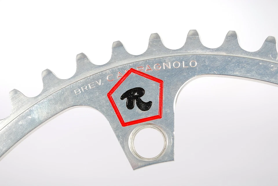 Велосипедная передняя звездочка Campagnolo Super Record Rossin с пантографом 144 BCD 52T новая из старых запасов - Изображение 2 из 4