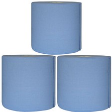 3 Ruoli Carta Pulizia Blu 2lagig 22x38cm ca.110m per Vernice Auto Officina R125
