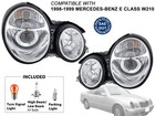 Fits Projector Head Light 1996-1999 Mercedes Benz E Class Passenger Driver PAIR