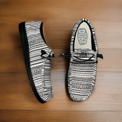 NEW HEY DUDE wally casual shoe in serape black gravel 40017-0YB Hey Dude Wally Casual Shoe - Serape Black Gravel  main image 3