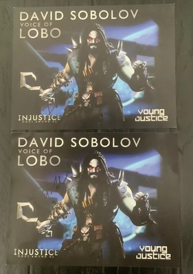 Young Justice David Sobolov voice of LOBO  Signed photo. Injustice gods among us